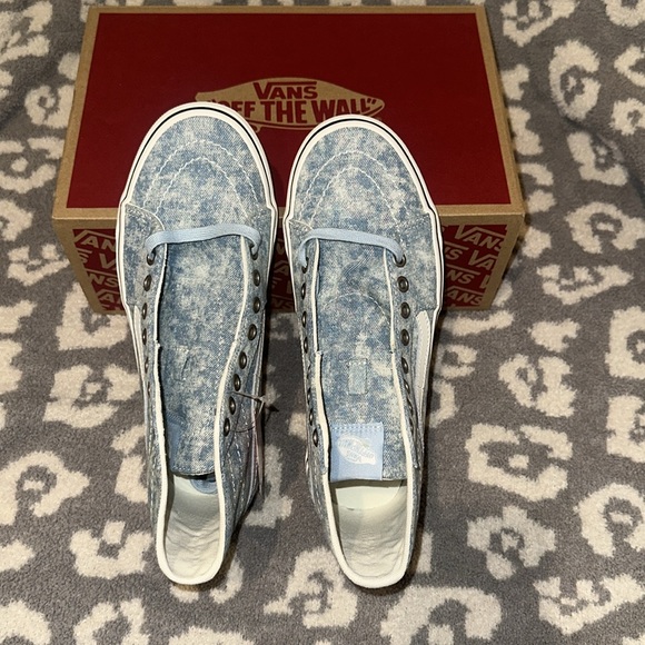 New 🆕 Vans SK8-Hi Tapered Canvas (Denim Destroy Winter Sky Blue Marshmallow) - Picture 13 of 17